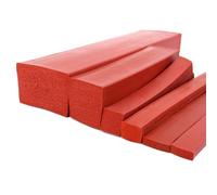 1Meter Red Square Silicone Sponge Strip, 3×30mm-15×30mm Silicone Foamed Rubber Doors Windows Gasket Trim Seal, 1pcs(10x20mm)