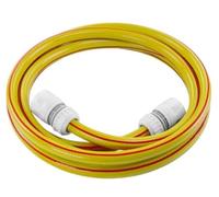 1meter Yellow Water Hose 1/2inch - 3ply Water Hose - Premium Food Grade Water Hose with Hose Connector Set for Caravan, Motorhome and Boat. Standard Click-Lock Type Connectors