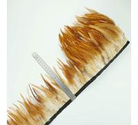 1Meters Natural Peacock Rooster Pheasant Feather Trim Decoration Feathers for Crafts on Tape Decoration Ribbon Fringe Decor-1