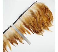 1Meters Natural Peacock Rooster Pheasant Feather Trim Decoration Feathers for Crafts on Tape Decoration Ribbon Fringe Decor