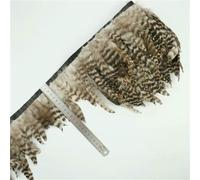 1Meters Natural Peacock Rooster Pheasant Feather Trim Decoration Feathers for Crafts on Tape Decoration Ribbon Fringe Decor-6
