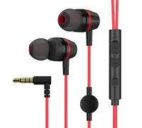1mii Earphones Wired Headphones with Mic,in-Ear Wired Earbuds with Deep Bass Noise Cancelling,3.5 mm Jack Wired Headset Compatible with iPhone and Android Devices,iPad, MP3 (Red)