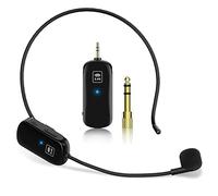 1Mii Wireless Microphone Headset, 2.4G Wireless Headset Mic and Handheld Mic 2 in 1, 165ft Range, 1/8''&1/4'' Plug, for Speakers, Voice Amplifier, PA System