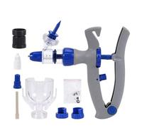 1ml-10ml Veterinary Automatic Continuous Syringe Adjustable Vaccine Injection 10pcs Needle For Livestock Pig Cow Sheep Chicken Veterinary Metal Feeding Gun(A-Syringe-10ML)