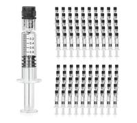 1ml Glass luer Lock Syringe 100 pcs borosillicate Reusable Pyrex Heat Resistant Tube for lab,Thick Liquids,Oil,Ink with Measurement Markings Non-Medical Without Needles