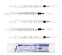 1ml Plastic Syringes With Caps 20Pcs No Needle Colostrum Syringe for Refilling and Measuring Liquids, Scientific Labs, Plant Watering, Pet Feeding ,Glue Applicator