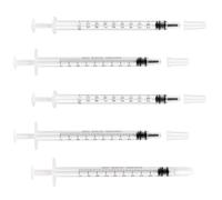 1ml Plastic Syringes With Caps 50Pcs No Needle Colostrum Syringe for Refilling and Measuring Liquids, Scientific Labs, Plant Watering, Pet Feeding ,Glue Applicator