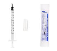 1ml Plastic Syringes With Caps 50Pcs No Needle Colostrum Syringe with packaging for Refilling and Measuring Liquids, Scientific Labs, Plant Watering, Pet Feeding ,Glue Applicator