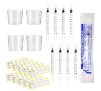 1ml Syringes Colostrum Syringe With Caps No Needle Syringe 20ml 30ml Measuring Cups for Refilling and Measuring Liquids, Colostrum Harvesting, Scientific Labs, Plant Watering, Pet Feeding (50)