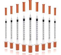 1ml Syringes with Needle, Dispensing Measuring Tool Plastic, 14-Pack 31G 8mm, Individually Sealed, BD Microfine Needle for Lab Liquid Separation, Pets Feeding Craft Supplies