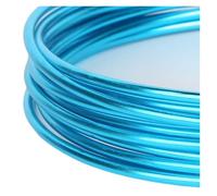 1mm 1.5mm 2mm 2.5mm Aluminium Craft Wire Beading Cord for DIY Bracelet Necklace Jewelry Making Findings(Turquoise,1.5mm 5meter)