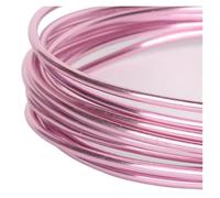 1mm 1.5mm 2mm 2.5mm Aluminium Craft Wire Beading Cord for DIY Bracelet Necklace Jewelry Making Findings(Pink,2mm 5meter)