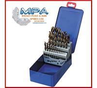 1mm - 13mm HSS-E COBALT TWIST DRILL BITS, SPLIT POINT - 25PC SET CO5