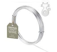 1mm 18 Gauge Wire for Jewellery Making - 10m Silver Aluminium Roll - Thin Bendable Craft Wire 1mm - Metal Wires for Modelling, Wrapping, Armatures and Bonsai Training