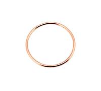 1mm 18ct Rose Gold Vermeil Slim Round Band or Skinny Stacking Ring (L)