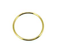1mm 18ct Yellow Gold Vermeil Slim Round Band or Skinny Stacking Ring (L)