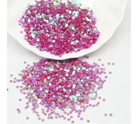 1MM 2MM 3.0mM Flat Dot Shape Nail Sequins Paillettes for Nails Art Manicure Wedding Decoration Confetti Mix Colors-ab Rose red-1mm10Gram
