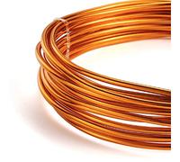 1mm Anodized Round Aluminum Wire - 10M Versatile Painted Aluminium Metal Wire for DIY Jewelry Making and Craft Projects(Orange)