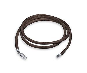 1MM Brown Satin Silk Cord Necklace for Pendant Sterling Silver Clasp 18"