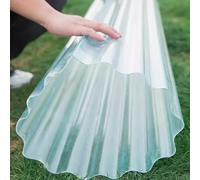 1mm Clear Roof Sheet,Impact Resistance/Heat-Insulating Corrugated Roof Sheets,Uv Protection Weatherproof Roofing Sheets Fiberglass Daylighting Panels for Greenhouse Carport (0.9x1.6m/35x63in)