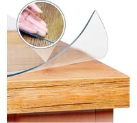 1mm Clear Table Protector Waterproof PVC Clear Table Cover Protector, Desk Mat Writing Desk Pad for Desktop, Coffee & Dining Room Tabletop,22"/23"/24"/25"/26"/27"/28"/29"(22"x72"(55 * 182cm))