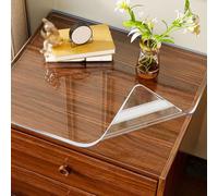 1mm Clear Vinyl Table Protector for Night Stand Bedside Desktop Cover Mat Easy Clean Dustproof Topper Cabinet Screen Protection Table Pad, 42"/44"/46"/48"/52"/54"/56"/58"/60"(44"x72"(111 * 182cm))