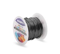 1mm Craft Wire, Black Aluminum Craft Wire, Jewelry Wire for DIY Sculptures, Modeling, Jewelry Making, Floral Crafting and Wire Weaving (Black, 30 Meters)