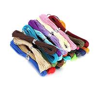 1mm Diameter 10m Polyester Waxed Cord String, Waxed Beading Cord for Jewelry Making DIY Craft, Flexible Durable Waxed Wire with 30 Colours, for Braiding Knotting Lacing and