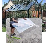 1mm Polycarbonate Roofing Sheet Brown/Blue Lightweight Clear Plastic Sheet PC Transparent Panel Anti UV Pergola Roofing Canopy Cover for Roof Carport Canopies Sunrooms(0.8x10m(2.6*32.8ft))