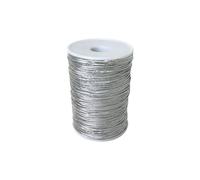 1mm Silver Metallic Elastic Stretch Cord - 100m, Braiding Rope, Ornament Hanging Cord for Beading & Jewelry Making Gift Wrapping