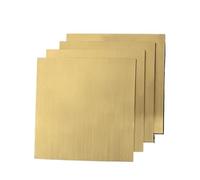 1mm Thick Brass Sheets - 4 Pack Easy-to-Cut Metal Plates for DIY Projects, Electrical Engineering, and Crafting(100mm*200mm)