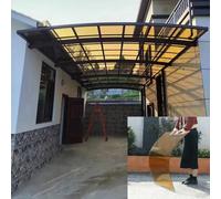 1mm Thick Polycarbonate Panel Roofing Sheets Clear Lexan Plastic Roofing Outdoor Greenhouse Rolled Sheet Suitable For Garden Greenhouse Canopy Awnings(Brown,1x5m/3.3x16.4ft)