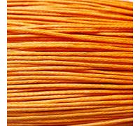 1mm Waxed Cord Cotton 15m - Bracelets, Necklaces, Jewellery Thread, Shamballa Macrame (#9 ORANGE)