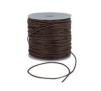 1mm Waxed Cord for Bracelet and Necklace Making - Durable Macrame Cord, Scoobies Strings, and Leather Necklace Cord - Perfect Bracelet String for Beads and Friendship Bracelets String - (Brown,100m)