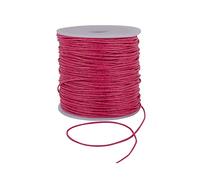 1mm Waxed Cord for Bracelet and Necklace Making - Durable Macrame Cord, Scoobies Strings, and Leather Necklace Cord - Perfect Bracelet String for Beads and Friendship Bracelets String - (Cerise,10m)