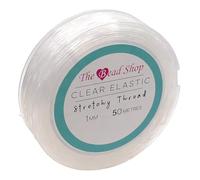 1mm x 50m Clear Bracelet String, Elastic String for Bracelet Making - Jewellery Making Supplies - Clay Bead Stringing, Elastic Thread, Invisible Thread