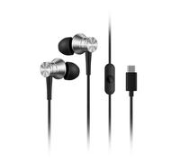 1MORE 2-Pack Piston-Fit USB-C Headphones - in-Ear Earphones with Mic, Noise Isolation, and Control Button, Durable Wired Earbuds for iPhone 15, Pixel 10, OnePlus (Silver)