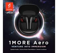 1MORE Aero Ear buds Noise Cancellation Bluetooth 5.2 flash-sale Clear Calls 28h Playtime Wireless Charging headset electronic Black