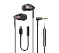 1MORE Quad Driver In-Ear Earphones, Hi-Res High Fidelity Wired Earphones, Spacious Reproduction, High Resolution, USB-C Headphones with Microphone in-Line Remote Smartphones/PC/Tablet