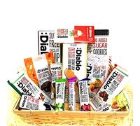 1n Diabetic SugarFree Gift Set Hamper Box Basket Sweets Gummy Cookies Bar Bars Present Snack Sweet Basket Suitable for All Occasions Fathers Mothers Day Birthday Christmas Hamper