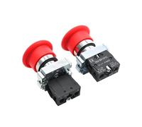 1NC 1NO Momentary Latching 22mm Red Mushroom Emergency Stop Push Button Switch 600V 10A NP2-BE101 Equipment Lift Elevat IDGTTLDF(1NO Latching)