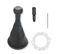 1neiSmartech 5 Speed Manual Gear Knob Kit with Helmet Gear Stick Ferrule, Black Outer Frame Compatible with Citroen C3 2003-2009, with Adapter, OEM 2403CV,