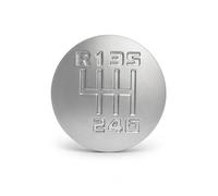 1neiSmartech 6 Speed Gear Shift Knob Cover Compatible with Jeep Renegade 2014 Onwards and Compass 2017 Onwards Upper Lens Satin Silver with Clips Assembly OEM 50293491 68201215AA