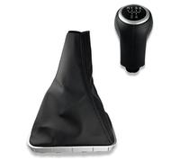 1neiSmartech Black 5-Speed Gear Shift Knob Kit with Silver Frame Cap and Inner Bezel Compatible with Opel Zafira B 2005-2014, Compatible with OEM 55354140