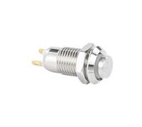 1NO head Waterproof Metal Push Button Switch LED Light Self-locking/reset 3/6/12/24/220V 8/10/12/16mm Brass nickel plating(NO LED (1NO),220V_16MM(1NO)_SELF-LOCKING(1NO))