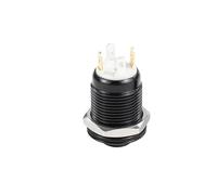 1NO High head Waterproof Metal Push Button Switch LED Light Self-locking/reset 3/6/12/24/220V 8/10/12/16mm Oxidized black(Blue,3-6V_10MM_LOCKING)
