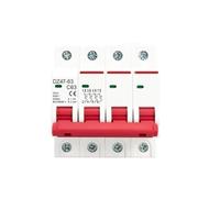 1P 2P 3P 4P 3A-63A AC 230V 400V Type C Circuit Breaker Short Overload