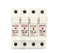 1P 2P 3P 4P RT18-32X AC ~380V Copper Fuse Holder 500V 10x38mm DIN Rail mounting Fuse Holder Bottom Adapter with Fuse Protected circuits (Color : 4p, Size : 1A)
