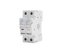 1P 2P DC Fuse Holder 10 * 38mm high Voltage Solar photovoltaic 1100V TOPV-30 Base System Protector gpV(2P With LED)