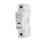 1P 2P DC Fuse Holder 10 * 38mm High Voltage Solar PV 1100V TOPV-30 Base Photovoltaic System Protection Protector EKFBQBGW(30A,1P With LED)